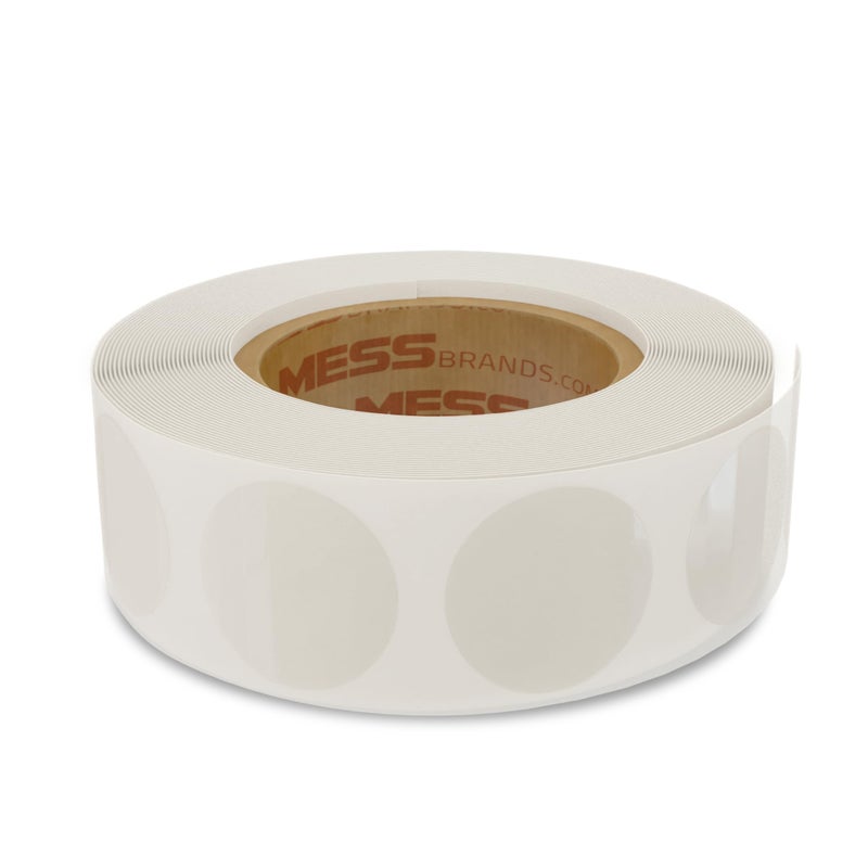 MESS Clear Round Labels (1,000/Roll, 1 Inch) â€“ Transparent Sealing Dots, Wafer Tab Seals, and Envelope Seal Stickers - Image 2